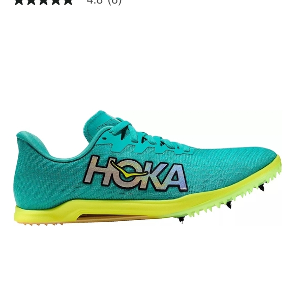Hoka Blue and Yellow Athletic Shoes with Traction Sole - Picture 3 of 13